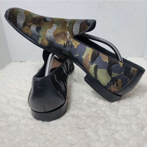 Magnanni Jareth Slip On Loafers 10.5 Men\'s  Green Camo Suede Dress Shoes Spain. main image 9